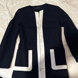 Zara Navy and White Women's dress